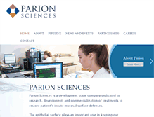 Tablet Screenshot of parion.com